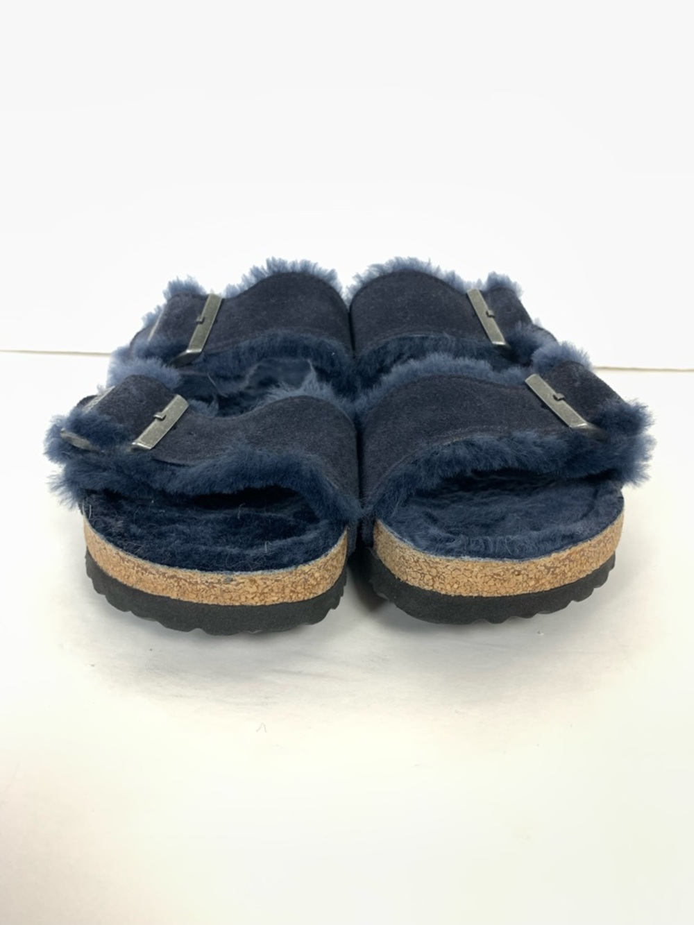 Birkenstock Arizona shearling sandals size 7 midnight blue - Picture 5 of 11